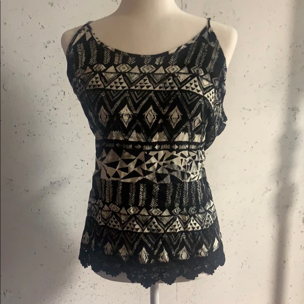 Black and white blouse